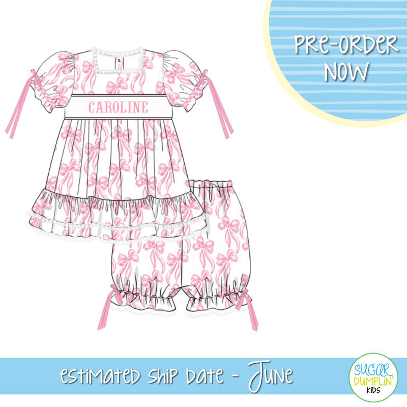 PO103: Ribbons & Lace Bubble Short Set