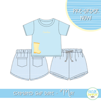 PO111: April Showers Collection Boys Short Set