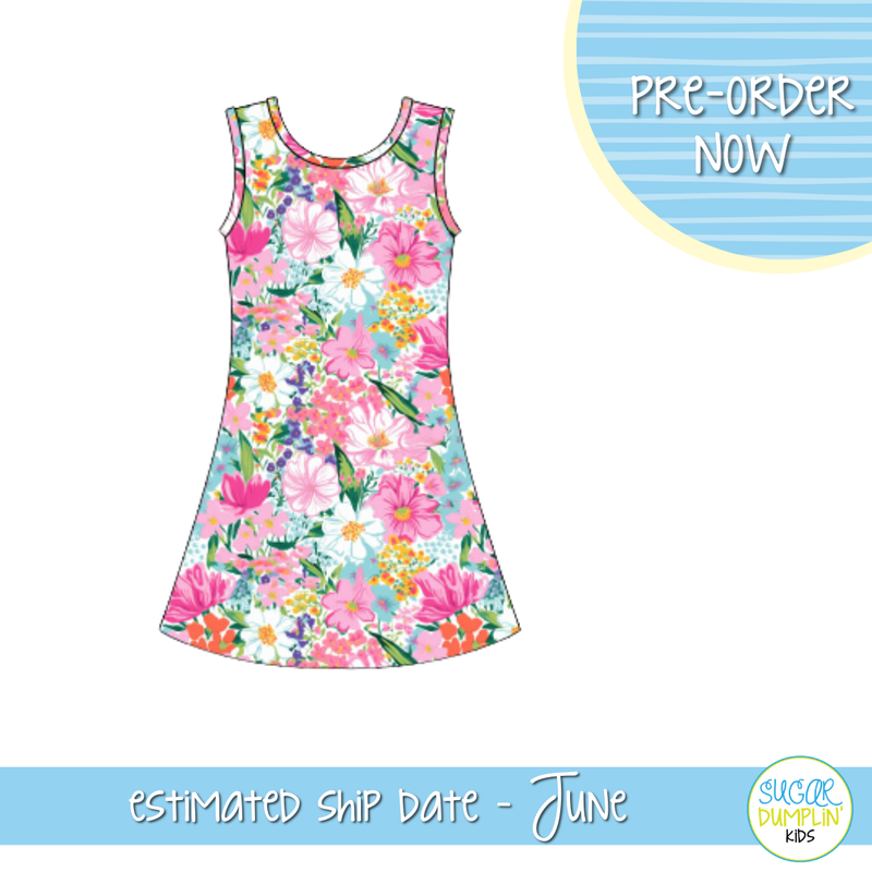 PO103: Fun Floral Athleisure Dress