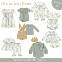PO106: Olive and Ivory Blooms Jon Jon Set