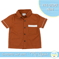 PO95: Boys Rust Linen Shirt