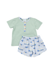 Boys Trains & Tractors Shorts Set