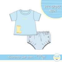 PO111: April Showers Collection Boys Diaper Set