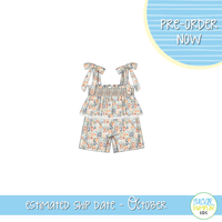 PO115: Fall Florals Girls Romper
