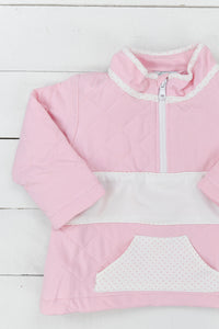 Girls Pink Embroidered Name Jacket