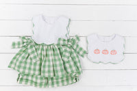 Girls Dressy Pumpkin Short Set