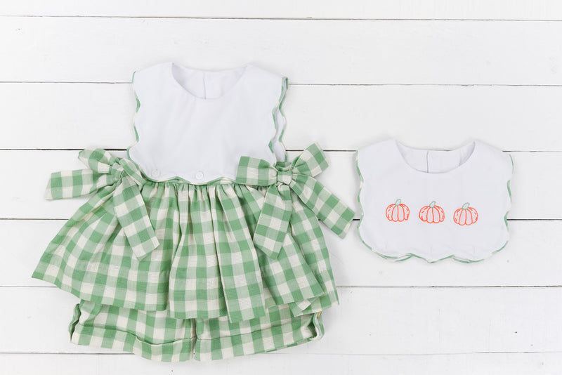 Girls Dressy Pumpkin Short Set