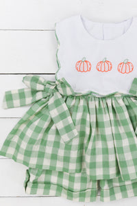 Girls Dressy Pumpkin Short Set