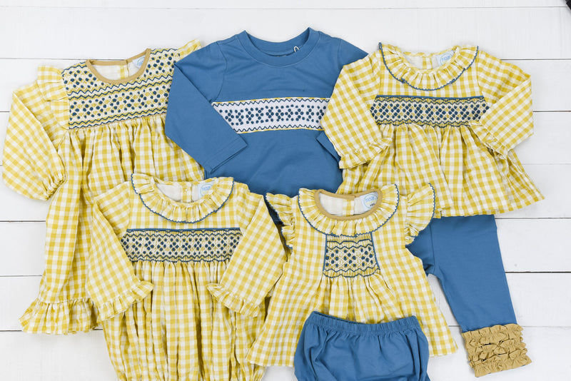 Girls Fall Smocked Legging Set