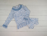 Smocked and Stripes Girls Two Piece Swimsuit