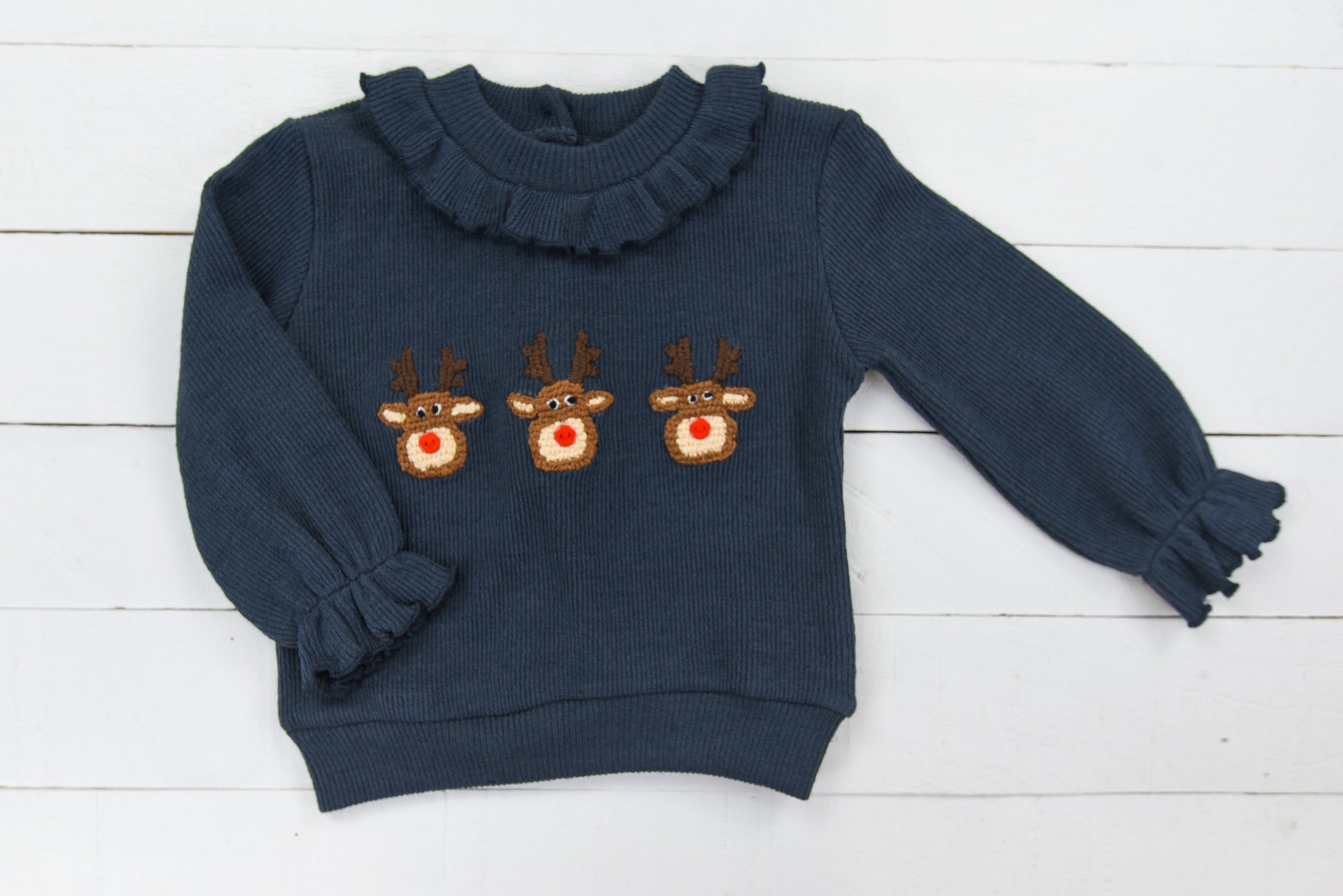 Girls Reindeer Friends Sweater