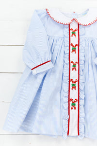 Girls Classic Candy Canes Dress