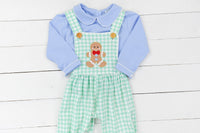 Boys Gingerbread Knits Overall Set