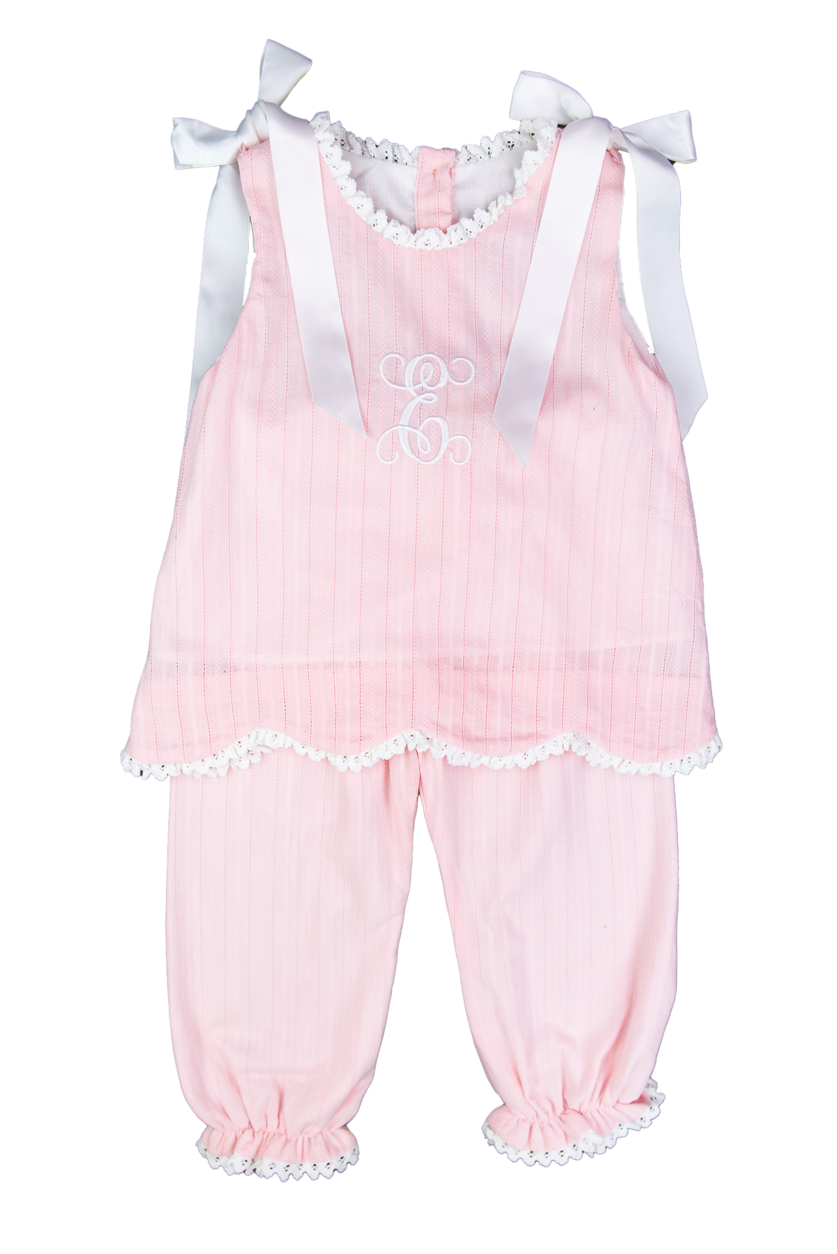PO110: Linen Pink Girls Pant Set