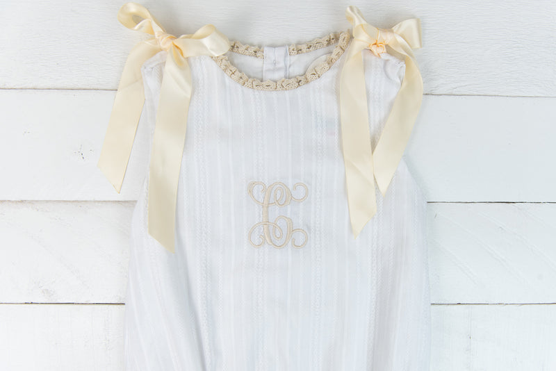 PO110: Linen White Girls Bubble