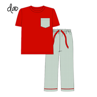 Green Check Dad Two Piece Set