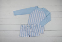 Smocked and Stripes Swim Boys Rashguard Set