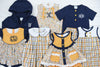 PO95: Boys Golden Autumn Navy hooded Shirt