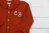 PO95: Girls Sweater Weather Cardigan Sweater Rust