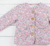 PO95: Girls Pink Floral Quilted Jacket