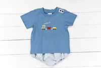 Boys Train Diaper Set