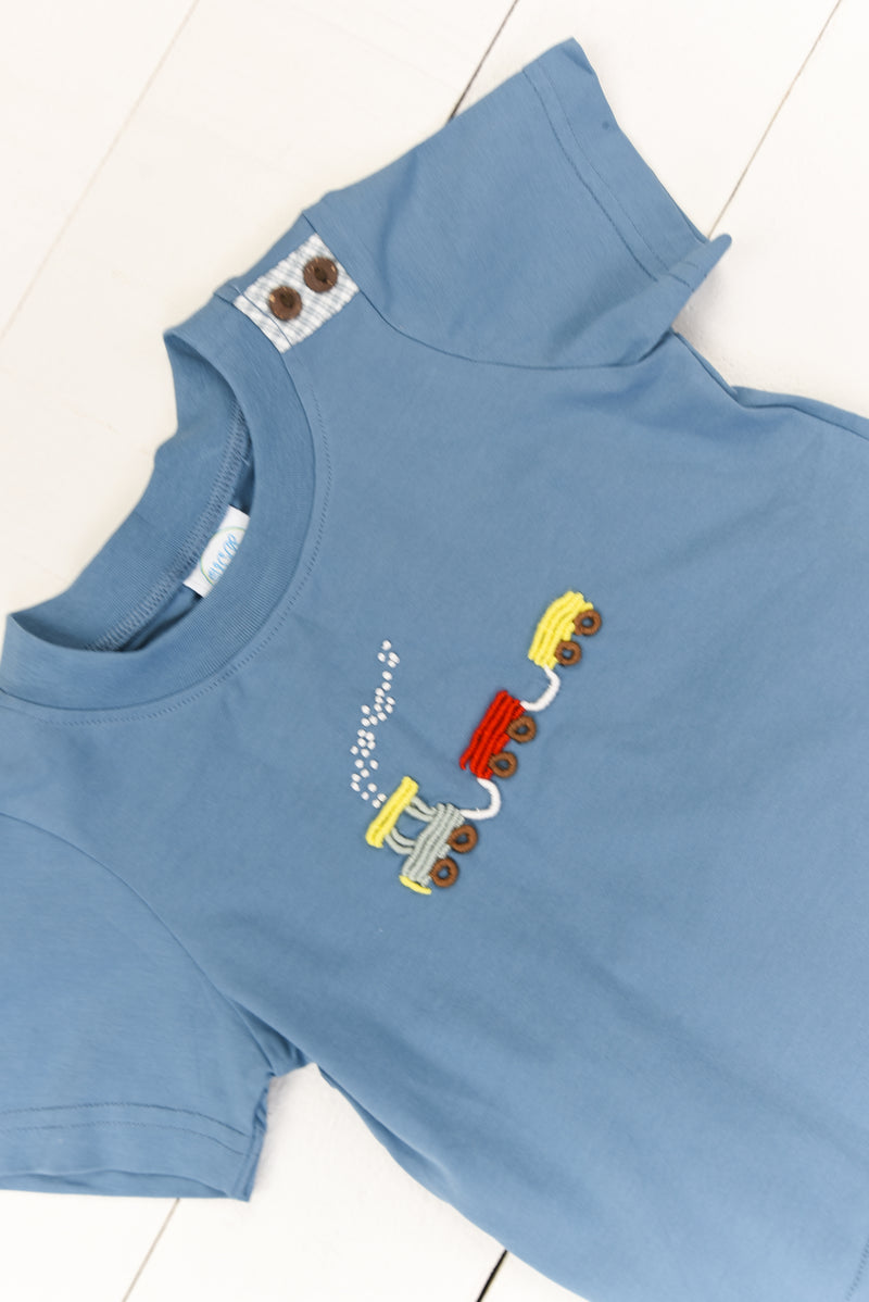 Boys Train Diaper Set