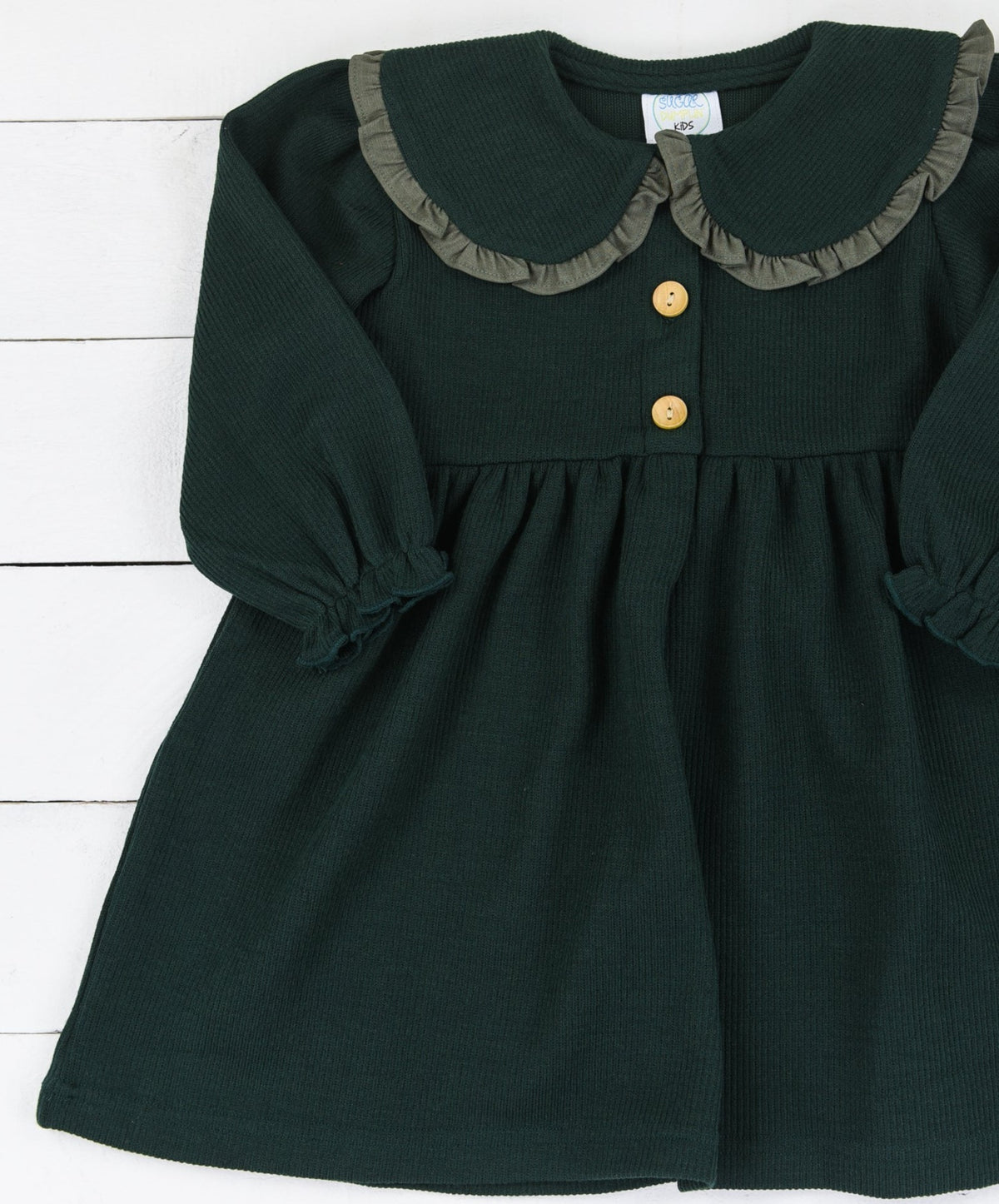 PO96: Girls Green Sweater Dress