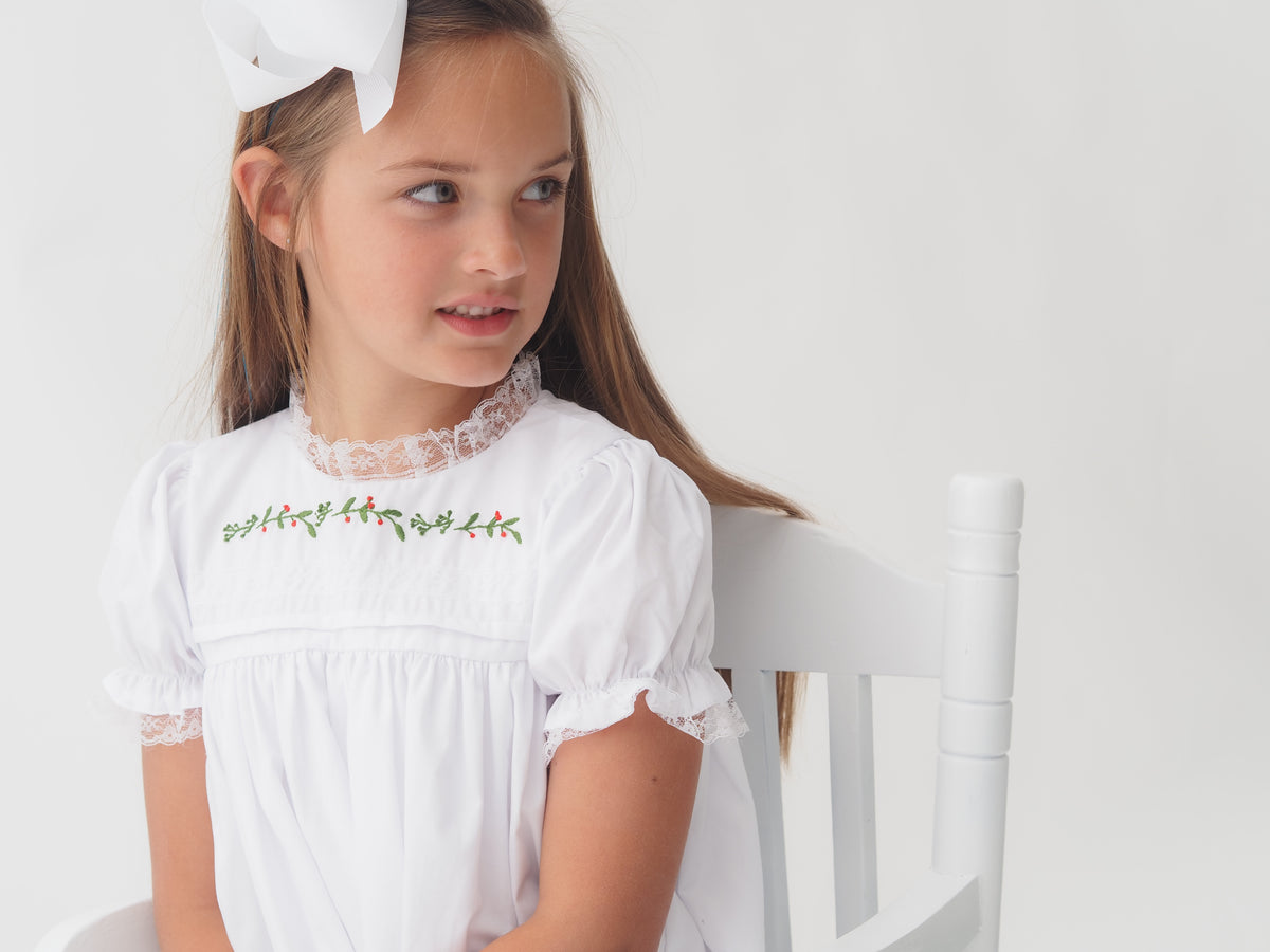 Olive Heirloom Girl Dress