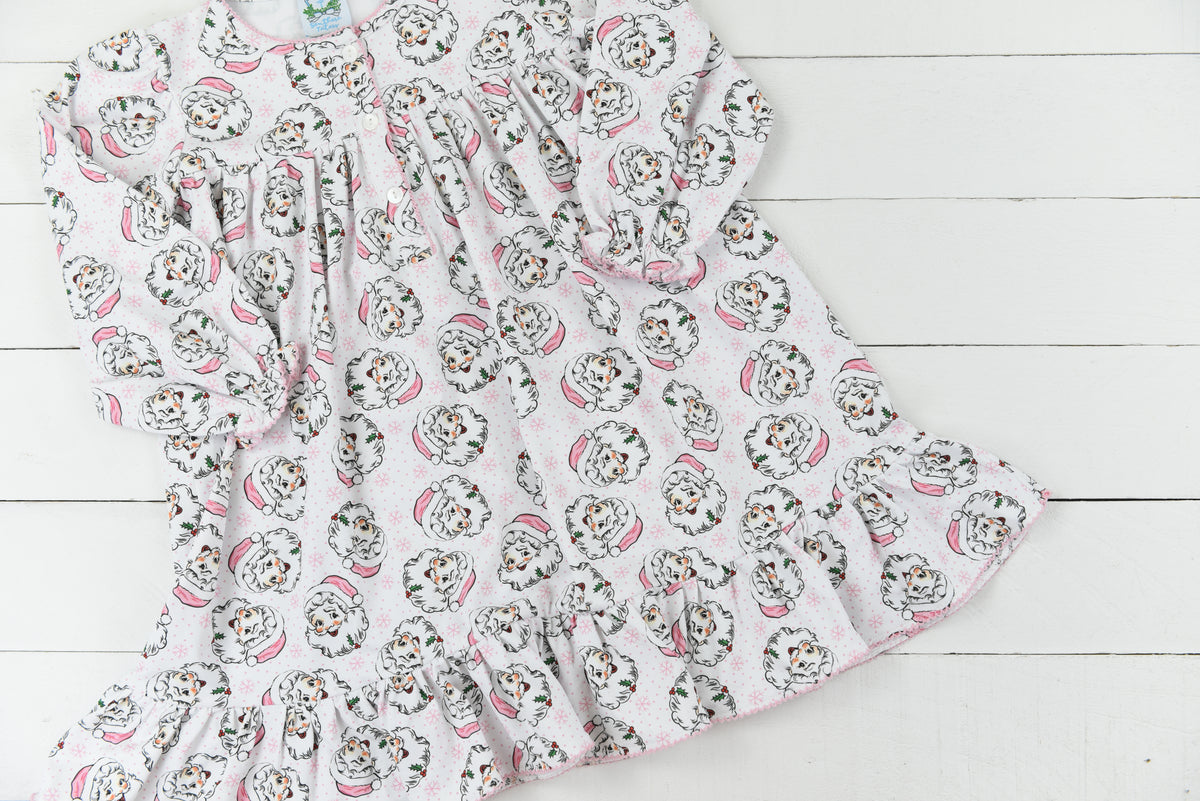 Santa Print Girl Gown