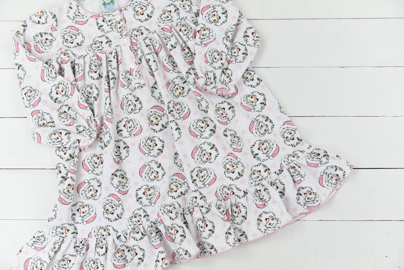 Santa Print Girl Gown