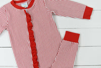 Classic Christmas Girl Ruffle Zippy