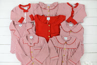 Classic Christmas PJ Solid Red Shirt Set