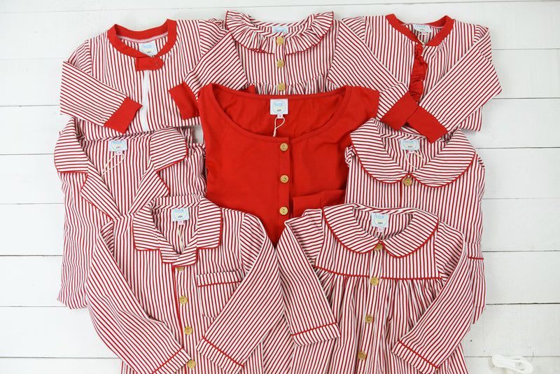 Classic Christmas PJ Solid Red Shirt Set