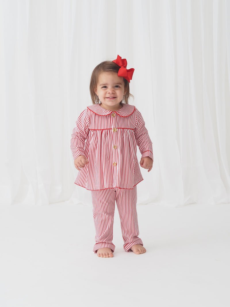 Classic Christmas Girl Pant Set