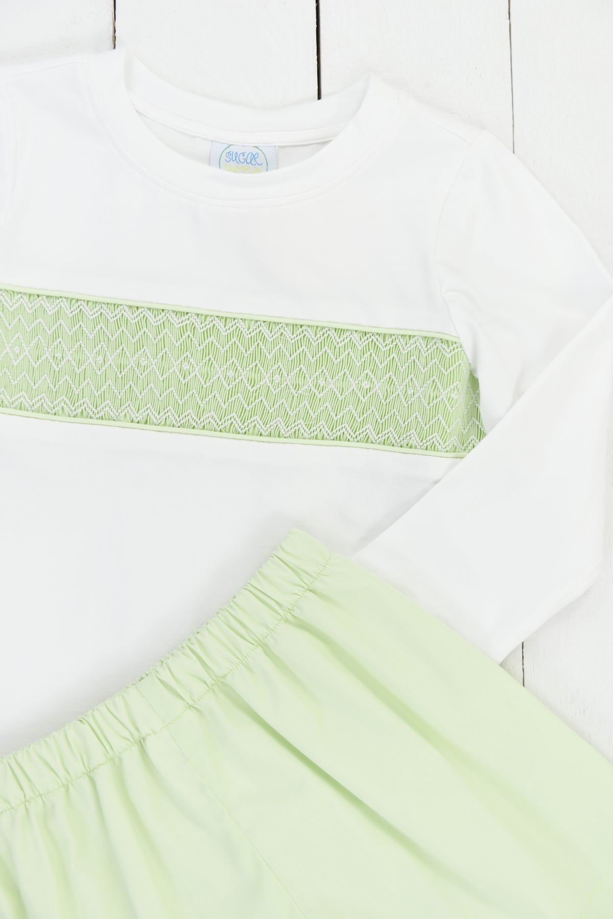 PO110: Elegant Smock Boys Long Sleeve Short Set