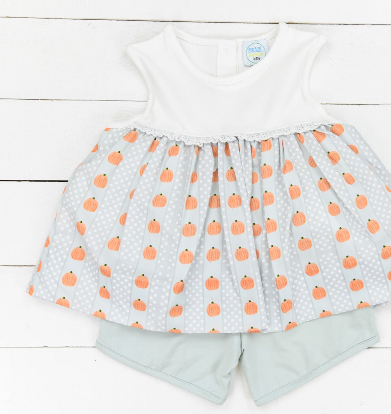 Girls Pretty Pumpkins Short Set