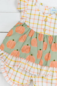 Girls Precious Pumpkins Short Set