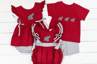 Girls Elephant French Knot Short Set