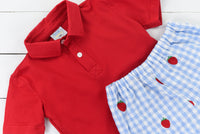 P0101: Sweet Strawberries Polo Short Set