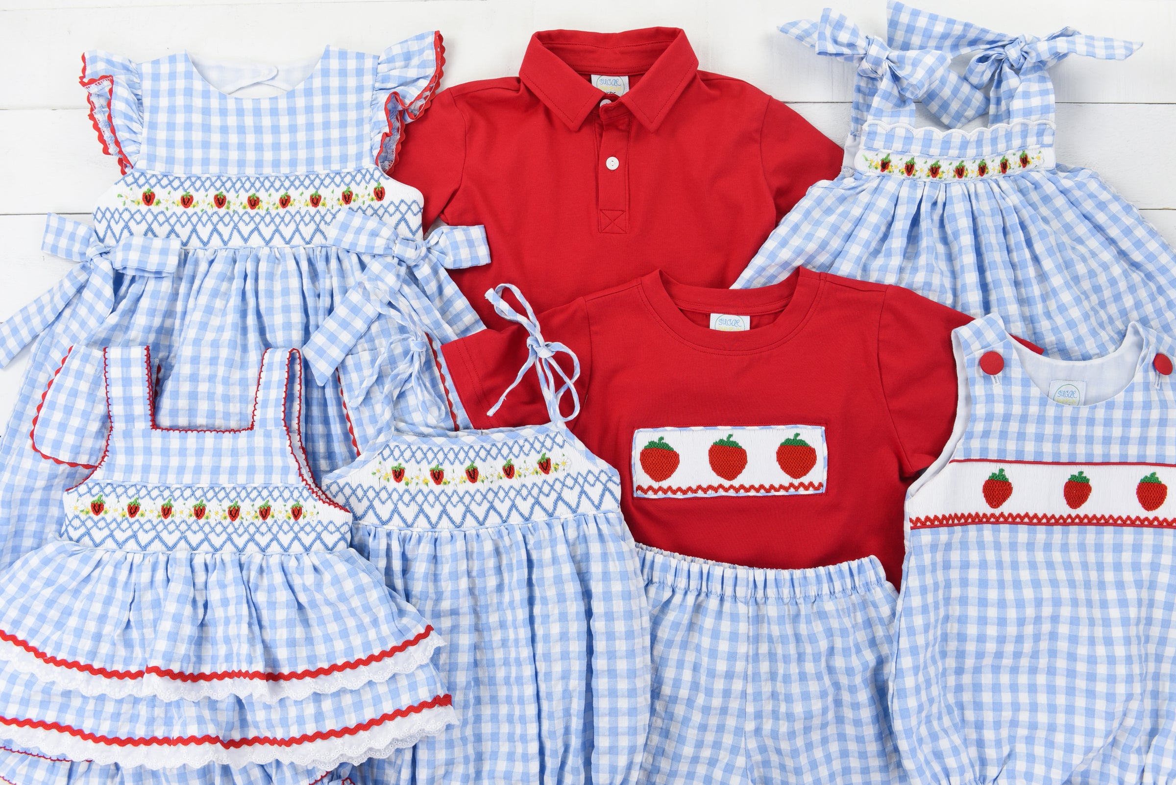 P0101: Sweet Strawberries Polo Short Set