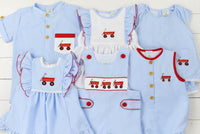 P0102: Little Red Wagon Girl Short Set