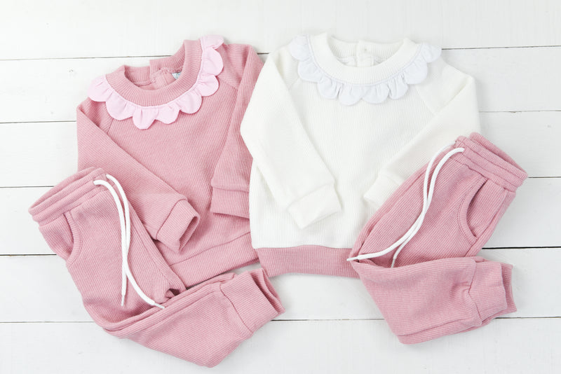 Knit Magnolia All Pink Girls Jogger Set