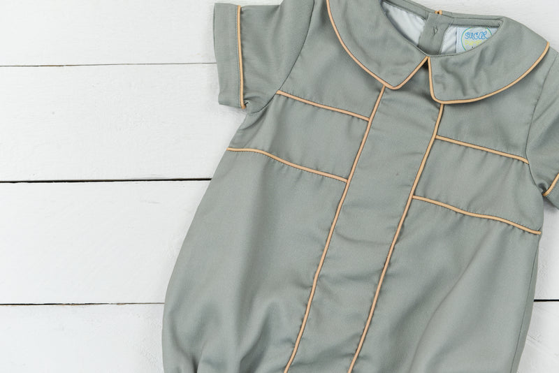 Olive and Ivory Blooms Boy Bubble