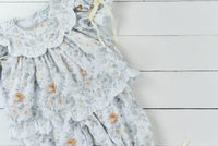 Olive and Ivory Blooms Girl Pants Set