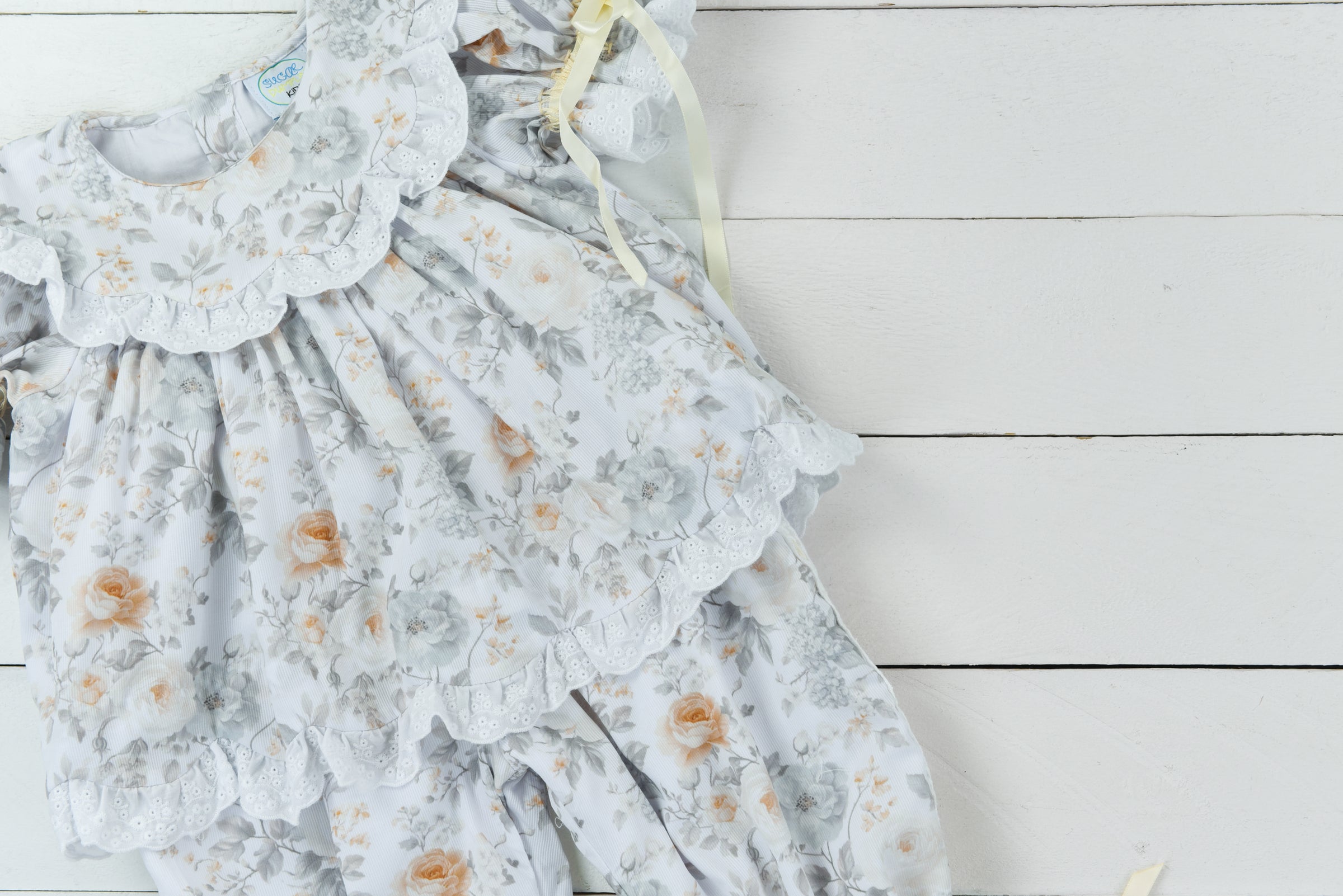 Olive and Ivory Blooms Girl Pants Set