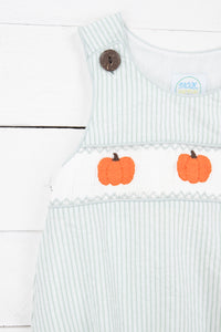 Boys Timeless Smocked Pumpkin Bubble