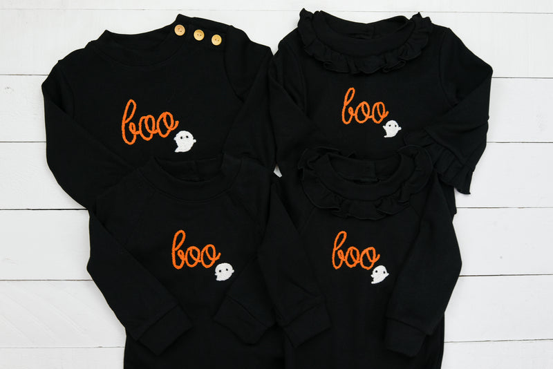 Boys Boo Chainstitch Sweater