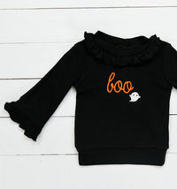 Girls Boo Chainstitch Sweater