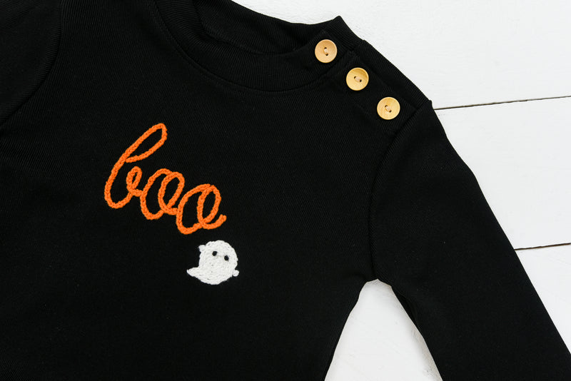 Boys Boo Chainstitch Sweater