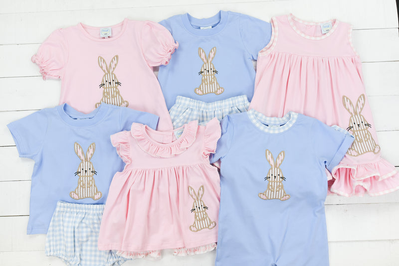 Girls Bunny Applique Dress